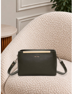 Borsa a tracolla con dettaglio dorato VERDE MILITARE