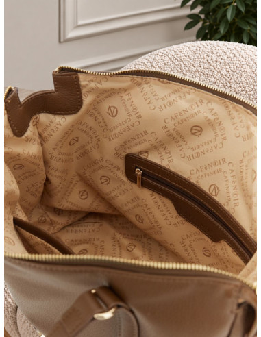 Borsa Shopping Morbida Marrone con Logo | CaféNoir