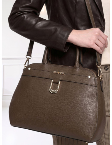 Borsa a Mano Testa di Moro con Morsetto Dorato | CaféNoir
