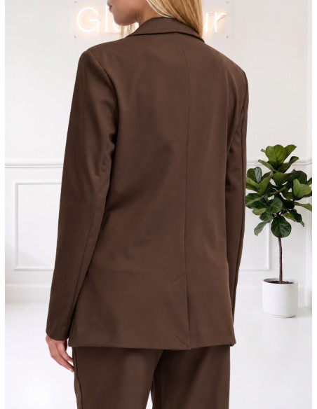Blazer Lungo in Maglia Moro con Revers | Ichi