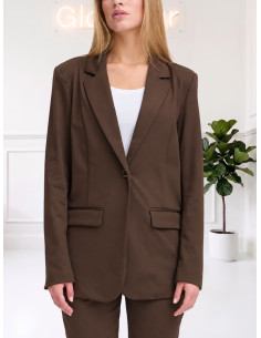 Blazer Lungo in Maglia Moro con Revers | Ichi