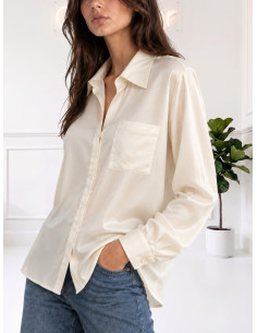 Camicia satin LATTE