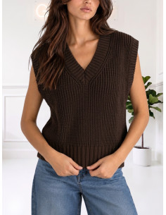 Gilet Moro in Maglia con Scollo a V | Zahjr