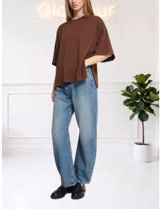 T shirt over spacchi latrali CHICORY COFFEE 20126133