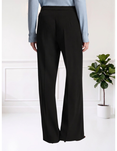 Pantaloni Neri Eleganti a Gamba Ampia | Elena Mirò