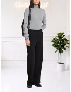 Pantalone wide NERO in maglia 20123476