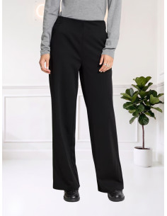 Pantalone wide NERO in maglia 20123476