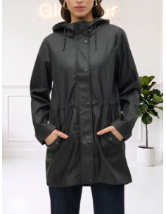 Giacca Impermeabile Donna Nera | Cerata con Cappuccio