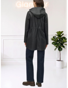 Giacca Impermeabile Cerata Nera con Cappuccio - Vero Moda