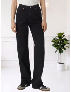 Jeans Wide Fit Donna Neri a Vita Alta | Vero Moda