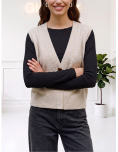Gilet bottone oro martellato BIRCH 10347996