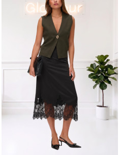 Gilet bottone oro martellato FOREST NIGHT 10347996