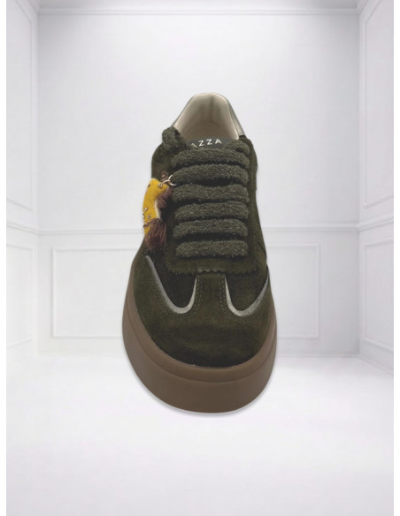 Sneakers Scamosciate Verdi con Charm | Apepazza