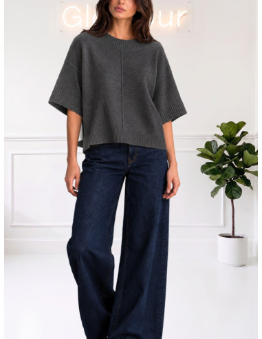 Maglia Oversize Antracite a Maniche Corte | King Kong