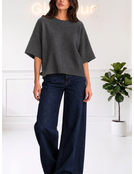 Maglia Oversize Antracite a Maniche Corte | King Kong
