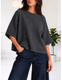 Maglia Oversize Antracite a Maniche Corte | King Kong