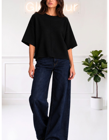 Maglia Oversize Nera a Maniche Corte | King Kong