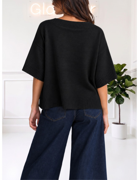 Maglia Oversize Nera a Maniche Corte | King Kong