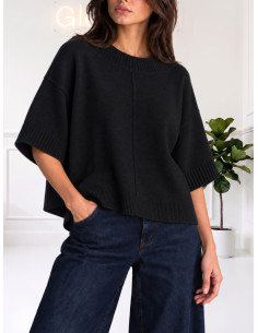 Maglia Oversize Nera a Maniche Corte | King Kong