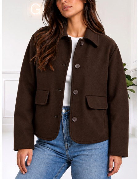 Cappotto Corto Moro con Bottoni Donna | Tensione In