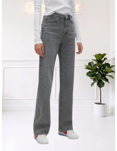 Jeans Wide Leg Grigio Denim a Vita Alta | Vero Moda
