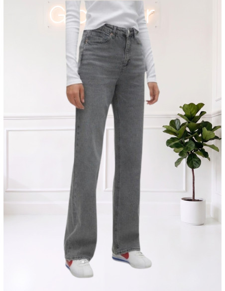 Jeans Wide Leg Grigio Denim a Vita Alta | Vero Moda