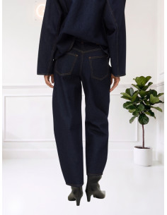 Jeans barrel denim scuro 10336845