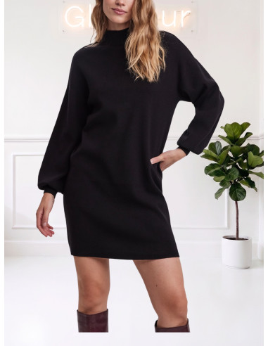 Vestito in Maglia Nero con Collo Lupetto | Vero Moda