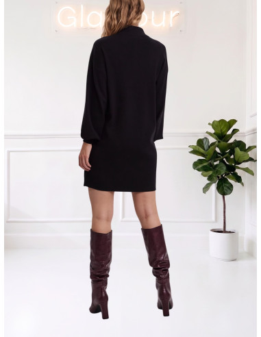 Vestito in Maglia Nero con Collo Lupetto | Vero Moda