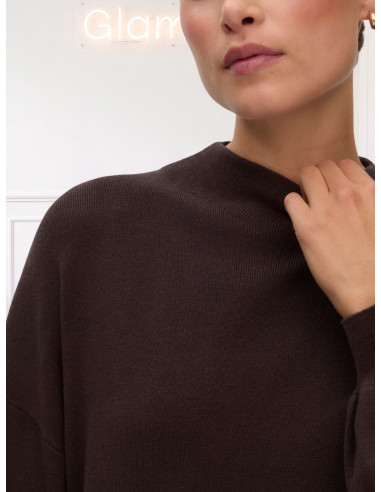 Vestito in Maglia Marrone con Collo Lupetto | Vero Moda