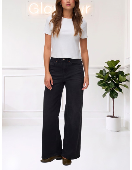 Jeans Olivia Wide Leg a Vita Alta Neri | Vero Moda