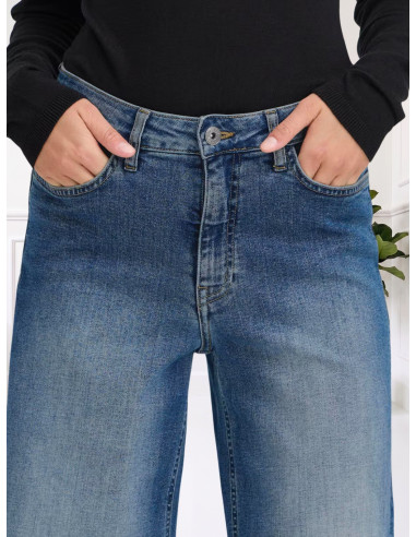 Jeans Wide Leg a Gamba Ampia Denim Donna | ICHI