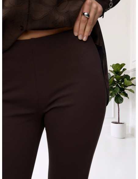 Pantalone Flared in Jersey Cioccolato | Vero Moda