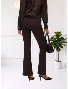 Pantalone Flared in Jersey Cioccolato - Vero Moda