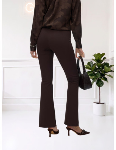Pantalone Flared in Jersey Cioccolato | Vero Moda