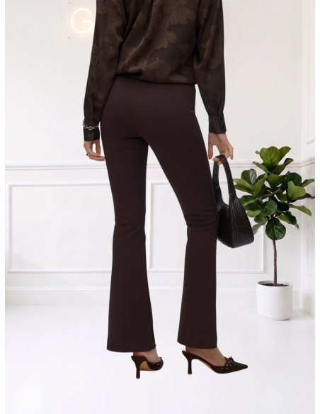 Pantalone Flared in Jersey Cioccolato | Vero Moda