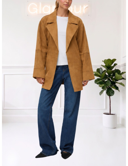 Trench Corto Scamosciato Cognac Donna | Vero Moda