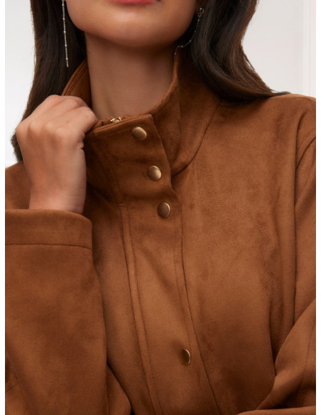 Giacca Corta Scamosciata Cognac Donna | Vero Moda