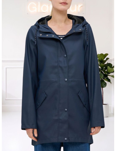 Giacca Impermeabile Cerata Blu Scuro | Vero Moda