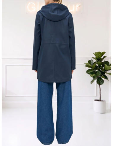 Giacca Impermeabile Cerata Blu Scuro | Vero Moda