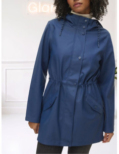 Giacca Impermeabile Donna Denim | Cerata con Cappuccio