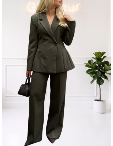 Pantaloni Wide Leg Donna Verde Scuro | Vero Moda