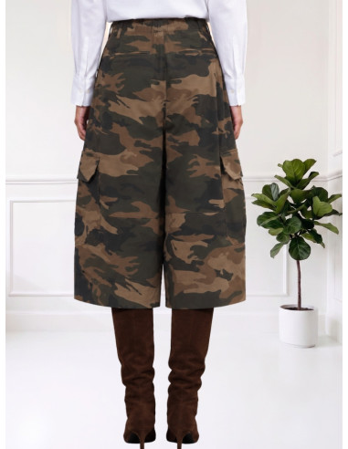 Bermuda Cargo Camouflage Militare Donna | Motel