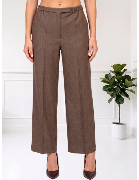 Pantalone Dritto con Piega Moro | Tensione In