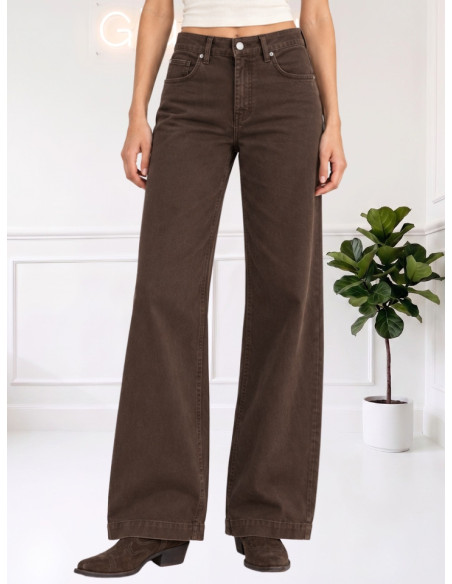 Jeans Wide Leg Moro a Vita Alta Donna | Le Streghe