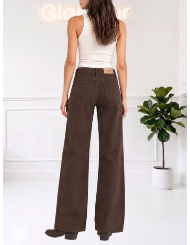 Jeans Wide Leg Moro a Vita Alta Donna | Le Streghe