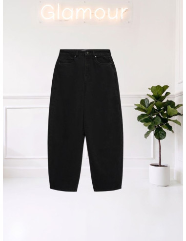 Jeans Barrel Neri a Vita Alta Donna | Vero Moda