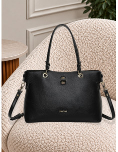 Borsa a Braccio Nera con Chiusura a Giro | Mimi-Muà