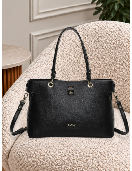 Borsa a Braccio Nera con Chiusura a Giro | Mimi-Muà