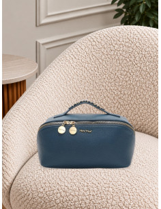 Set 3 Beauty Case e Pochette Petrolio - Mimi-Muà